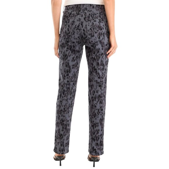 Gloria Vanderbilt Amanda Straight Leg Jeans Textured Leopard Grey Szs 4R-14R NWT - Picture 3 of 3